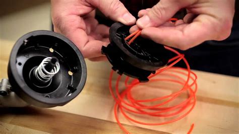 craftsman trimmer string replacement|replacing trimmer line craftsman weedwacker.